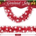thumbnail image 2 of Christmas Tinsel Garland 33 FT, Red White Snowflake Metallic Twist Garland Ceiling Hanging Decor for Christmas Tree Party Ornaments Holiday Indoor Outdoor Supply, 2 of 7