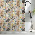 thumbnail image 2 of Happy Easter Shower Curtain Set, Waterproof Shower Curtains for Bathroom, Spring Watercolor Rabbits Eggs Flower Beige Washable Fabric Cloth Bath Curtain for Bathtub Decoration with Hooks 60x72 Inches, 2 of 9