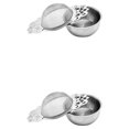 thumbnail image 4 of Youkk Stainless Steel Tea Infuser Diffuser Loose for Leaf Strainer Mesh Filter Drinkware Herbal Reusable Washable Brewing Silver 2Set, 4 of 6
