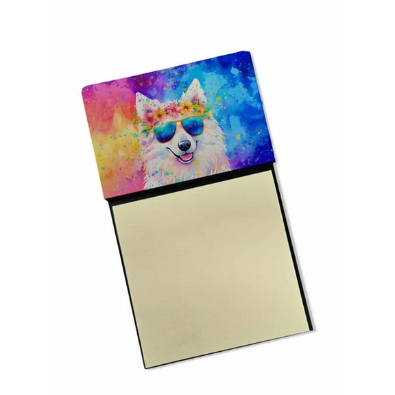 Samoyed Hippie Dawg Sticky Note Holder 3.25 in x 5.25 in