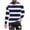 Mens Shirts Blue, variant on S-4X Plus Size T Shirts for Men Big & Tall Long Sleeve Crewneck Tees Tops Mens Trendy Color Block Stripe Pullover Slim Going Out Loungewear Tshirts