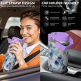thumbnail image 5 of 30oz Handheld Travel Tumbler with Handle – Double Wall Stainless Steel Insulated Cup, Flip Straw Lid, Leak-Proof & BPA-Free for Hot and Cold Drinks – Durable Coffee & Juice Mug Pink, 5 of 7