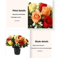 thumbnail image 7 of Artificial Cemetery Potted Rose Flowers, Mixed Color Fake Rose Arrangements, UV Resistant Outdoor Cemetery Flowers, Weatherproof Grave Site Decor for Memorial Floral Pots and Tombstone Floral Decor, 7 of 7