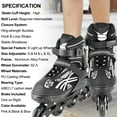 thumbnail image 6 of Cunmucu Adjustable Roller Blades Skates for Girls Boys Kids with All, 6 of 7