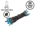 thumbnail image 2 of Novelty Lights Teal 20 Light Incandescent Craft Mini Christmas String Lights Brown Wire 8.5 feet, 2 of 4