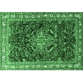 thumbnail image 1 of Ahgly Company Indoor Rectangle Persian Emerald Green Traditional Area Rugs, 2' x 5', 1 of 4