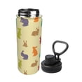 thumbnail image 2 of Fotbe Colorful Rabbit Pattern 18 Oz Sports Insulated Kettle Vacuum Cup Stainless Steel Travel Mug Cup Thermal Flask,Insulated Kettle for Cycling Gym Basketball Outdoor, 2 of 7
