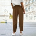 thumbnail image 4 of qucoqpe Womens Stylish Corduroy Pants with Side Pockets Casual Ribbed Elastic Waist Drawstring Sports Trousers, 4 of 6