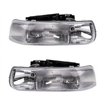 Headlight Set 2 Piece - Compatible with 2000 - 2006 Chevy Suburban 1500 2001 2002 2003 2004 2005