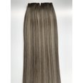 thumbnail image 3 of Extensión de cabello humano 100 % virgen Genius Weft de fábrica, 100 g, trama de cabello liso invisible para salón, 3 of 5