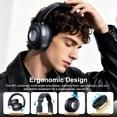 thumbnail image 5 of Hybrid Active Noise Cancelling Headphones, -50dB Bluetooth Headphones 5.4, 70H Playtime,Clear Call with 6 ENC Mic, Bass Boosted by 95%, Wireless Over Ear Headphones, for Travel Home Office, 5 of 8