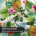 thumbnail image 6 of Hawaiian Tropical Flower Round Tablecloth Washable Reusable Decoration Table Cover for Kitchen Party 60", 6 of 6