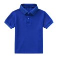 thumbnail image 6 of Toddler Summer Short Sleeve Polo Shirt for Boys Girls Casual Solid Tops, Sizes 1-6 Years, 6 of 9