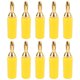 thumbnail image 1 of 10 Uds J.10007 2,5mm conector Banana de latón chapado en oro conector de clavija de plátano instrumento enchufe de prueba amarillo VoborMX herramienta, 1 of 8