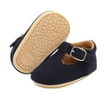 thumbnail image 4 of Kmbangi Girls Soft Sole Solid Color Mary Jane Shoes Infant Wedding Dress Shoes, 4 of 6