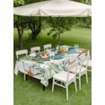 thumbnail image 4 of Outdoor Tablecloth with Umbrella Hole for Patio/Picnic/Party/Camping, Ocean Green Turtles Waterproof Table Cloth Rectangle Table Cover Washable, Coastal Starfish Seagrass Rustic Wooden (60"x 120"), 4 of 8