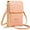 Pink, variant on ARCTICICE Leather Cell Phone Bag with Adjustable Strap and 3 Card Slots, Small Over Shoulder Bag for Women, Black