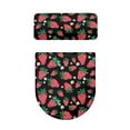 thumbnail image 2 of HELLHERO Strawberry Soft Elastic Fabric Bathroom Toilet Lid Cover Set, Dustproof Non-Slip Toilet Seat Lid Cover Set for Modern Bathrooms, 2 of 5