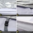 thumbnail image 3 of Housse de Voiture à Couches Multiples Résistante aux Intempéries, Imperméable, Coupe-Vent, Réfléchissante, Neige, Soleil, Pluie, Protection UV avec Boucles et Ceinture pour Berline 170-190 Pouces de Longueur, 3 of 8