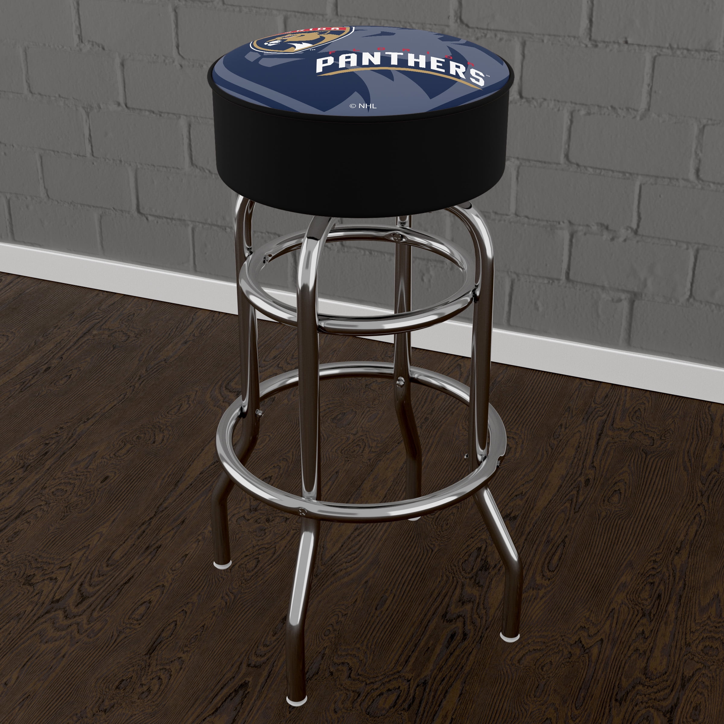 Trademark Gameroom Florida Panthers Watermark Bar Stool with Padded Seat