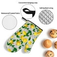 thumbnail image 3 of Pofeuu Lemon Seamless Pattern Oil Painting Effect Print Oven Mitts and Pot Holders 4 pcs Set,High Heat Resistant 500 Degree Extra Thicken Long Kitchen Cotton Oven Glove for Cooking, 3 of 6