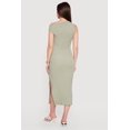 thumbnail image 3 of Women's Textured Knit Sleeveless One Shoulder Midi Dress, 3 of 3