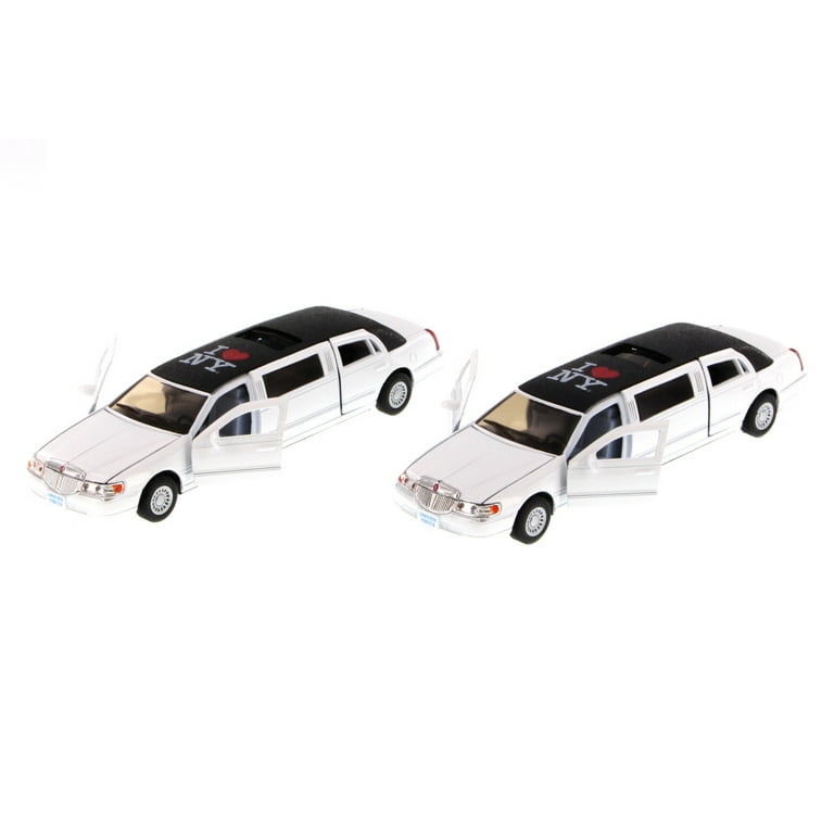 VALLAD ✖️ car service Ryde Romance ホワイト 1999 Lincoln Town Car Stretch Limousine, White - Kinsmart