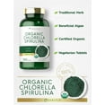 thumbnail image 4 of Organic Chlorella Spirulina Tablets | 1300 Count | 50/50 Blend | Non-GMO and Gluten Free | By Carlyle, 4 of 7