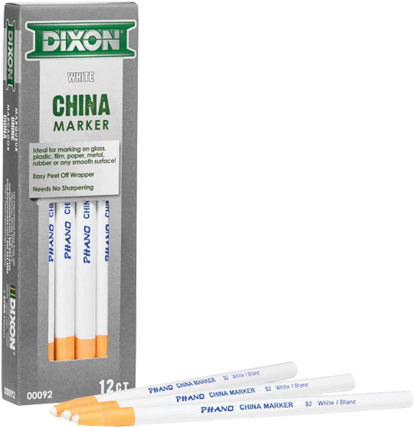 Dixon 00092 China Markers, White, 12Pack Walmart Canada