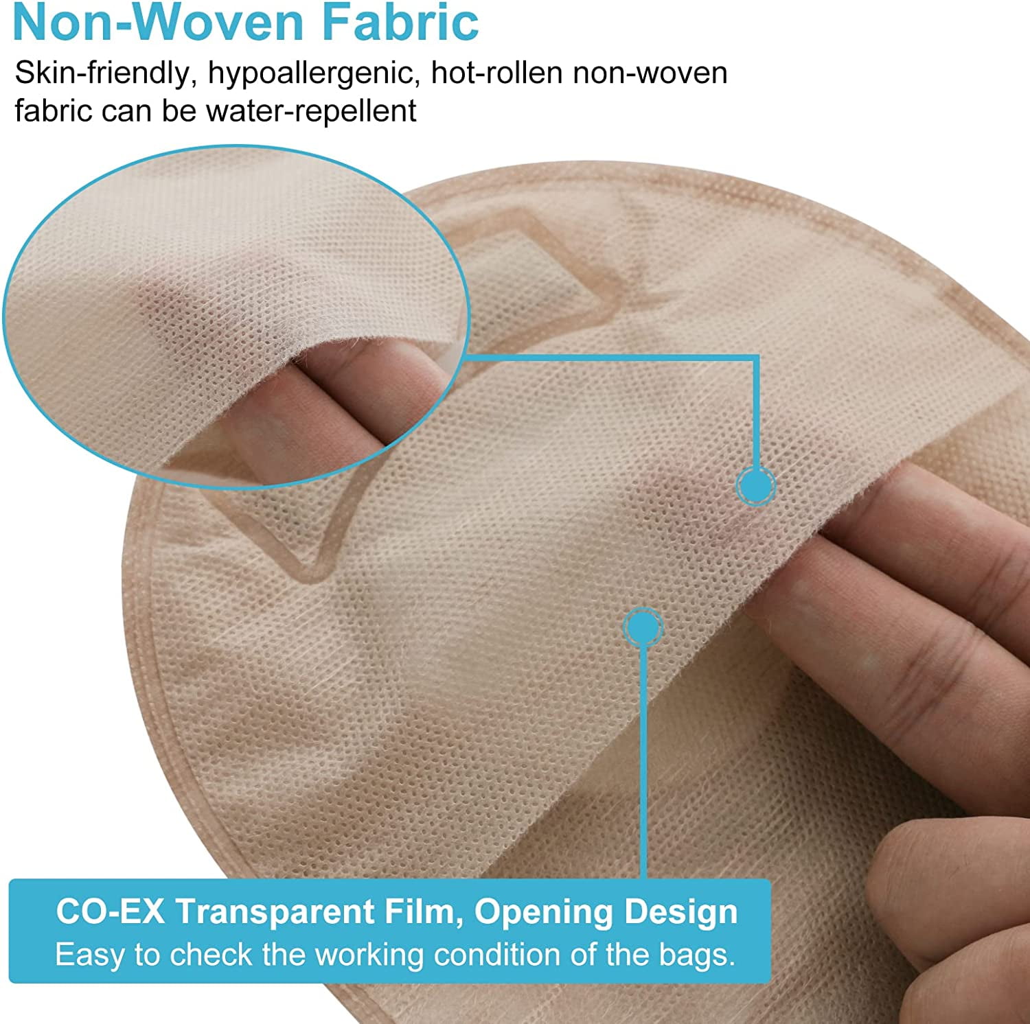 35PCS Colostomy Bags,Ostomy Supplies,Two-Piece Ostomy Bag with Clamp(25pcs Bags+10pcs Barriers)