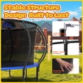 thumbnail image 4 of CITYLE 10FT Trampoline with Enclosure Net and Lights, Outdoor Trampoline for Kids and Adults, 1000LBS Trampoline with Basketball Hoop, Galvanized Steel Heavy Duty Trampolines, 4 of 9