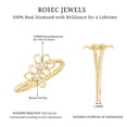 thumbnail image 5 of Rosec Jewels Twin Floral Promise Ring for Women - Natural Diamond Ring (HI-SI Quality), 10K Yellow Gold, US 5.50, 5 of 8