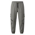 thumbnail image 6 of Blmnix Hiking Pants Mens Pants Baggy Carpenter Cargo Pants Jean Full Taper Low Rise Gray Mens Casual Pants,L, 6 of 9