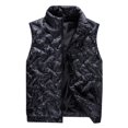thumbnail image 1 of Casual Camisetas, Cremallera de Bolsillo Impreso Abajo Cuello de Pie sin Mangas, Chaleco de Moda para Hombre, 1 of 9