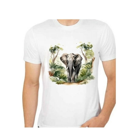 African Elephant Art T shirt for Mens Apparel Short Sleeve Clothing