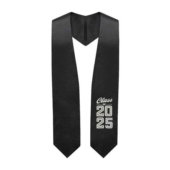 Endea Graduation Black Class of 2025 Graduation Stole/Sash with Classic Tips