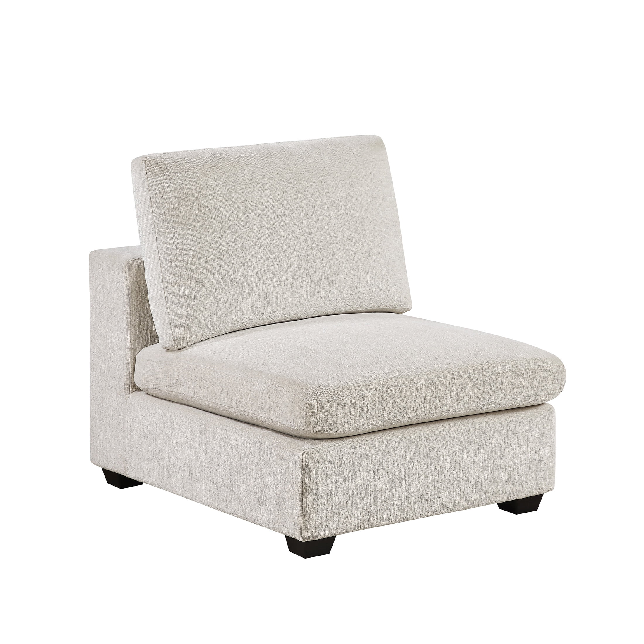 OakvillePark Crestiva Chenille Modular Unit-Armless Chair, Beige