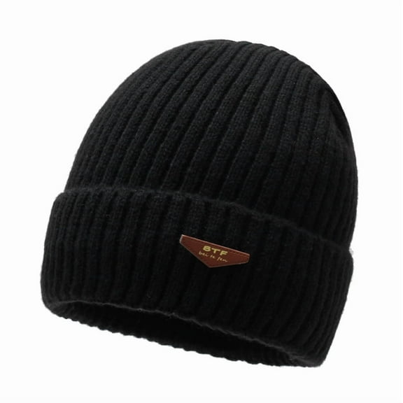 Warm Beanie for Men Women, Fleece Lined Beanie Warm Winter Caps Unisex Fashion Knit Cuffed Cap
