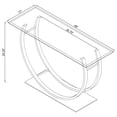 thumbnail image 6 of Danville U-shaped Glass Top Entryway Console Table Chrome, 6 of 6