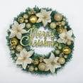 thumbnail image 4 of Artificial Christmas Wreath with Flowers and Balls, Pre-Decorated Xmas Wreath for Front Door, Wall, and Holiday Party, Indoor Outdoor Winter Decoration, 4 of 8