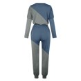 thumbnail image 5 of CHOK Womens Sport Set Long Sleeve Patchwork Color with Loose Cozy Petite Sweatpant Trendy Fall Winter Suits (X-Large  Pink), 5 of 5