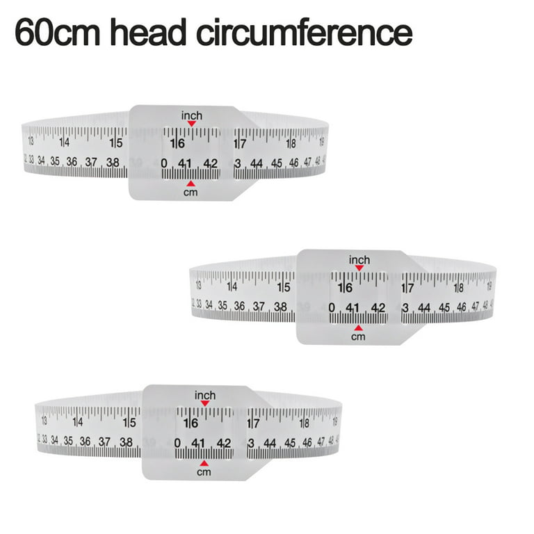 BLLNDX Head Circumference Measuring Tape 2PCS 24x0.79Inch/60x2cm White Baby  Head Circumference Measuring Rulers