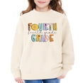 thumbnail image 2 of YunPes Fourth Grade Girls Sweatshirt Long Sleeve Crewneck Print Pullovers Oversized Spring Autumn Tops for Kids Back to School, 2 of 7