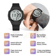 Hearkent Atomic Digital Talking Watch for Visually Impaired or Seniors (Silver)