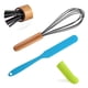 thumbnail image 3 of Juego de mini utensilios de cocina de 2 piezas: utensilios de cocina de silicona con mangos de madera, 3 of 5