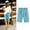 Blue, variant on QUNYINEY Mid Rise Summer Shorts For Women Casual Solid Bermuda Shorts Comfy Drawstring Elastic Waist Loose Shorts