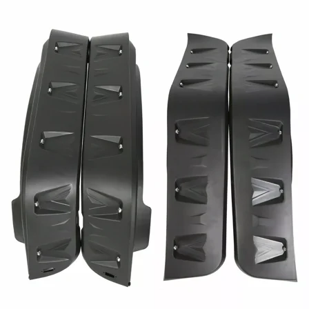 For 07-18 Jeep Wrangler JK Pocket Rivet Style Smooth Fender Flares w/LED 4PCS