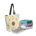 thumbnail image 2 of FORMRS Womens Canvas Tote Bag with Zipper Inner Pocket Shoulder Handbag, Floral Birds Pattern, 2 of 7