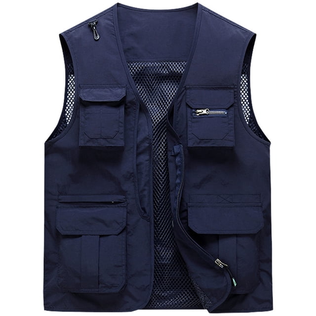 LOVZFMLL Jackets for Men's Work Clothes Jacket Solid Color Stand Collar Multiple Pockets Outdoor Sports Photography Coat