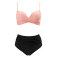 thumbnail image 3 of Mejor Belleza Mujer Traje de Baño de Moda Aumentar el tamaño 2 Piezas Tankini Tops de Bikini y Partes de Abajo Multicolor S, 3 of 4